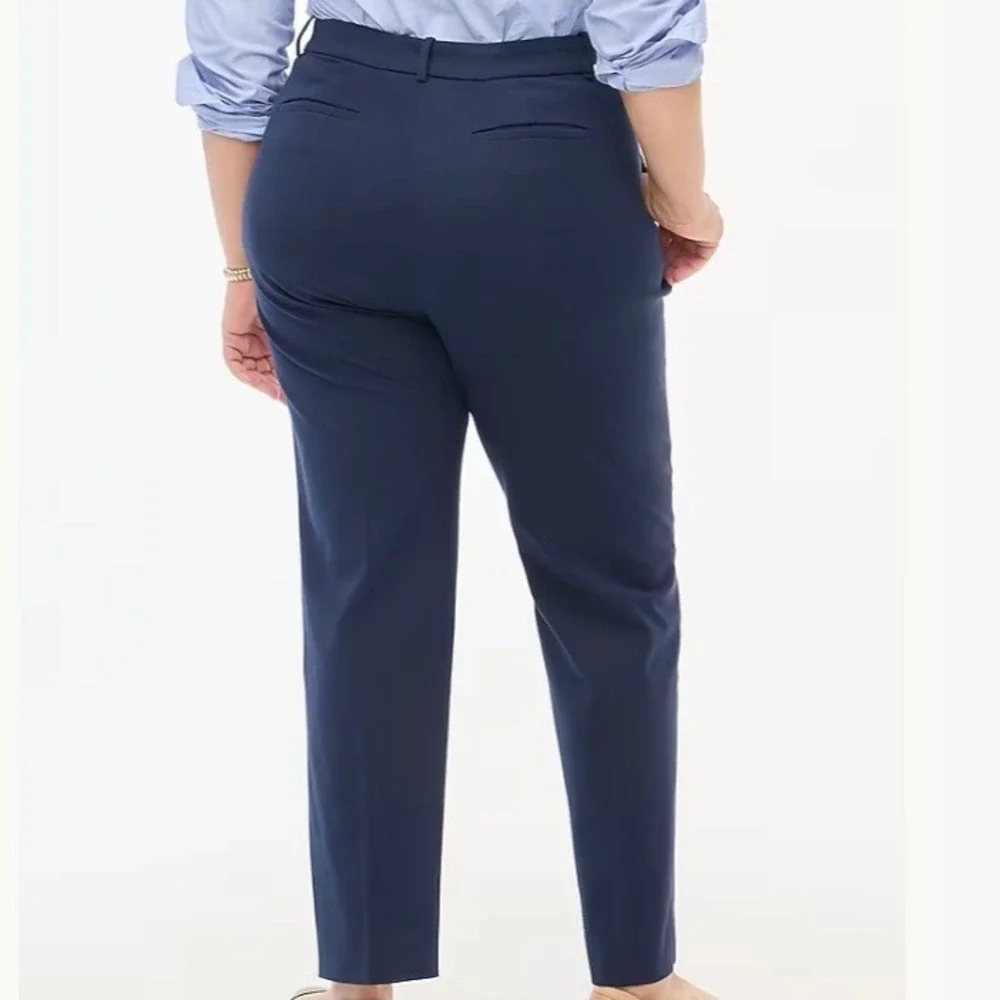 J. Crew Navy Blue Kallie Pants 22 Linen Blend Preppy Tailored Classic Workwear‎